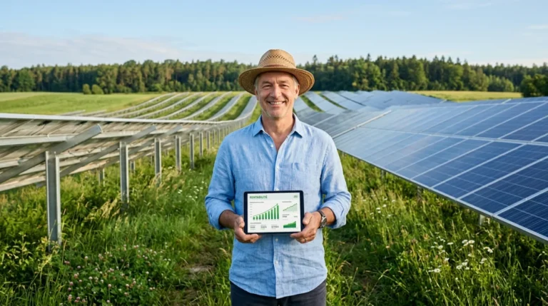 combien rapporte un champ de panneau solaire
