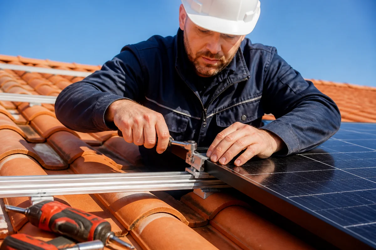 comment fixer panneau solaire sur toit tuile