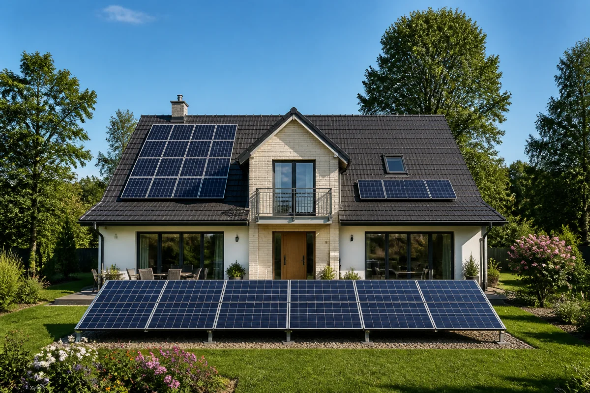 panneau solaire au sol ou sur le toit