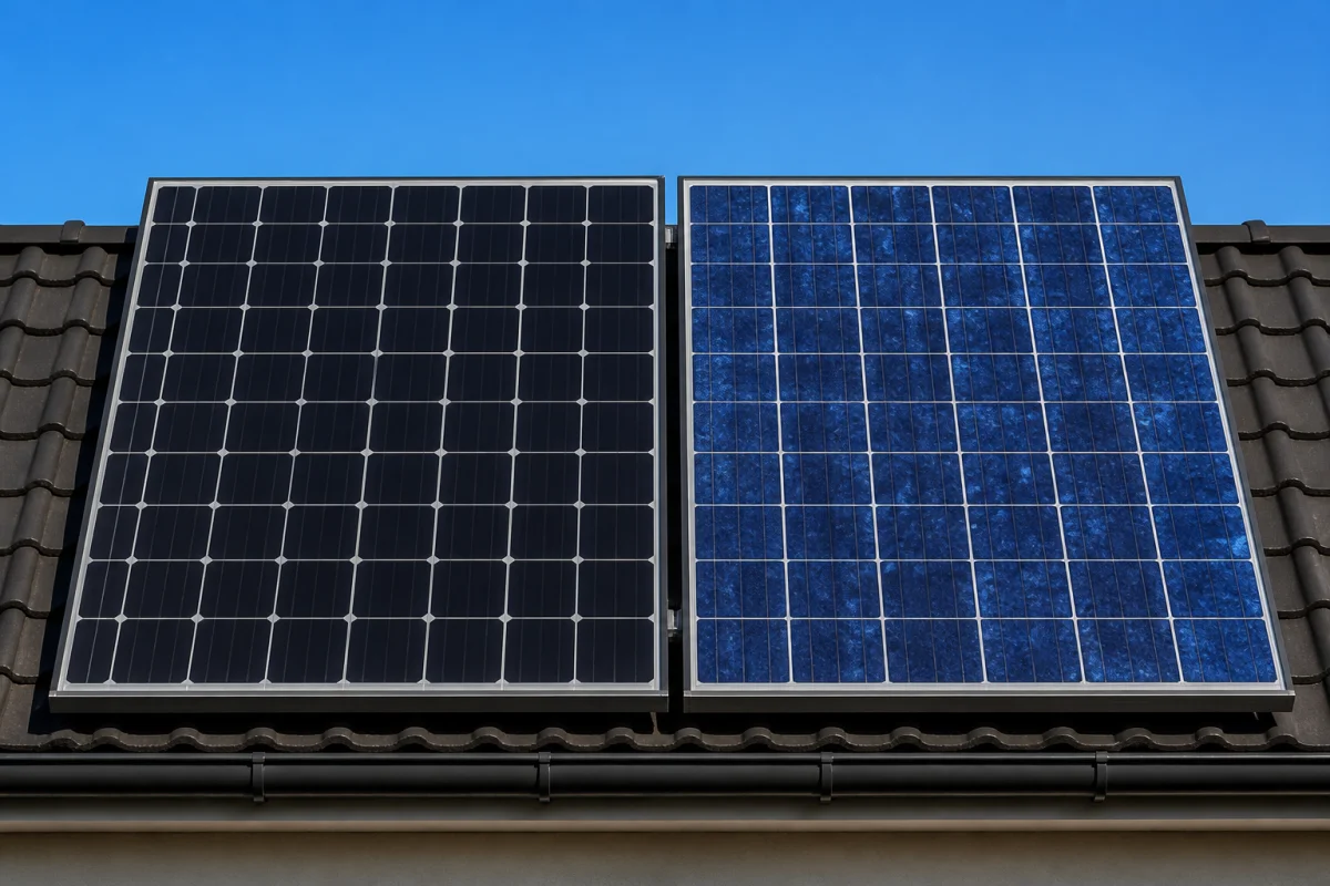 panneau solaire monocristallin ou polycristallin